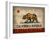 Cali State Flag License Plates-Design Turnpike-Framed Giclee Print