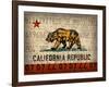 Cali State Flag License Plates-Design Turnpike-Framed Giclee Print