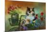 Calico in the Garden-Jai Johnson-Mounted Giclee Print