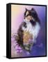 Calico Kitty in the Garden-Jai Johnson-Framed Stretched Canvas
