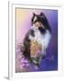 Calico Kitty in the Garden-Jai Johnson-Framed Giclee Print