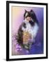 Calico Kitty in the Garden-Jai Johnson-Framed Giclee Print