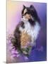 Calico Kitty in the Garden-Jai Johnson-Mounted Premium Giclee Print