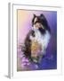 Calico Kitty in the Garden-Jai Johnson-Framed Giclee Print