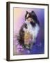 Calico Kitty in the Garden-Jai Johnson-Framed Giclee Print