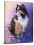 Calico Kitty in the Garden-Jai Johnson-Stretched Canvas