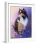 Calico Kitty in the Garden-Jai Johnson-Framed Giclee Print