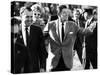 Calif Gov Ronald Reagan Escorts Pres-Elect Richard Nixon across Field at Halftime of Rose Bowl Game-null-Stretched Canvas