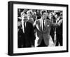 Calif Gov Ronald Reagan Escorts Pres-Elect Richard Nixon across Field at Halftime of Rose Bowl Game-null-Framed Photo