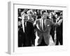 Calif Gov Ronald Reagan Escorts Pres-Elect Richard Nixon across Field at Halftime of Rose Bowl Game-null-Framed Photo