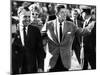 Calif Gov Ronald Reagan Escorts Pres-Elect Richard Nixon across Field at Halftime of Rose Bowl Game-null-Mounted Photo