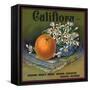 Califlora Brand - Riverside, California - Citrus Crate Label-Lantern Press-Framed Stretched Canvas