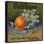 Califlora Brand - Riverside, California - Citrus Crate Label-Lantern Press-Stretched Canvas