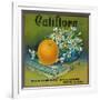 Califlora Orange Label - Riverside, CA-Lantern Press-Framed Art Print