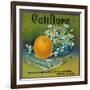 Califlora Orange Label - Riverside, CA-Lantern Press-Framed Art Print