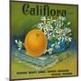 Califlora Orange Label - Riverside, CA-Lantern Press-Mounted Art Print