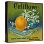 Califlora Orange Label - Riverside, CA-Lantern Press-Stretched Canvas