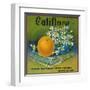 Califlora Orange Label - Riverside, CA-Lantern Press-Framed Art Print