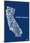 Californai 840 Miles of Awesome Text Poster-null-Mounted Poster