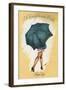 California - A Californian Dish, Frog's Legs; Woman with Good Legs and Umbrella-Lantern Press-Framed Art Print