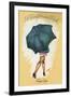 California - A Californian Dish, Frog's Legs; Woman with Good Legs and Umbrella-Lantern Press-Framed Art Print