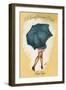 California - A Californian Dish, Frog's Legs; Woman with Good Legs and Umbrella-Lantern Press-Framed Art Print