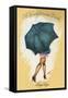 California - A Californian Dish, Frog's Legs; Woman with Good Legs and Umbrella-Lantern Press-Framed Stretched Canvas