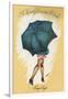 California - A Californian Dish, Frog's Legs; Woman with Good Legs and Umbrella-Lantern Press-Framed Art Print