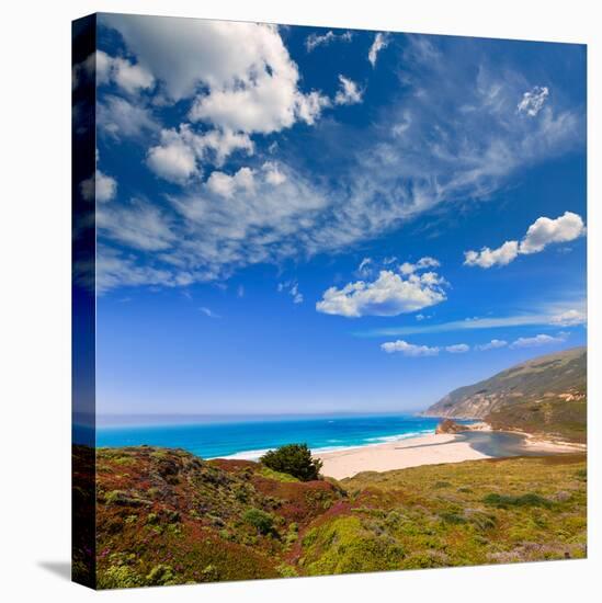 California Beach in Big Sur in Monterey Pacific Highway along State Route 1 US-holbox-Stretched Canvas