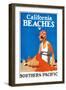 California Beaches Promotional Poster - California-Lantern Press-Framed Art Print