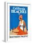 California Beaches Promotional Poster - California-Lantern Press-Framed Art Print