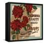 California Beauty Brand - Riverside, California - Citrus Crate Label-Lantern Press-Framed Stretched Canvas