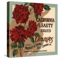 California Beauty Brand - Riverside, California - Citrus Crate Label-Lantern Press-Stretched Canvas