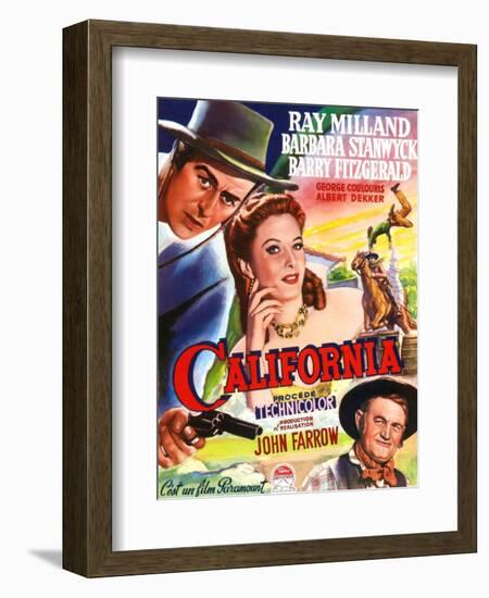 California, Belgian Poster Art, 1946-null-Framed Art Print