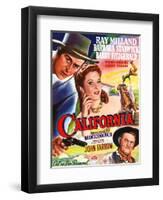 California, Belgian Poster Art, 1946-null-Framed Art Print