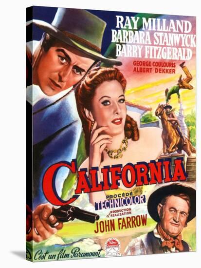 California, Belgian Poster Art, 1946-null-Stretched Canvas