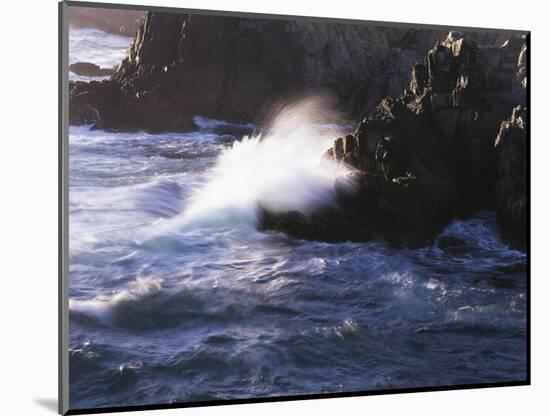 California, Big Sur Coast, a Wave Crashes Against Rocks on the Ocean-Christopher Talbot Frank-Mounted Photographic Print
