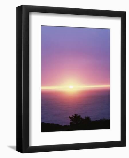 California, Big Sur Coast, Central Coast, Sunset over the Ocean-Christopher Talbot Frank-Framed Premium Photographic Print