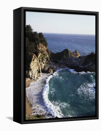 California, Big Sur Coast, Julia Pfeiffer Burns Sp, Mcway Falls-Christopher Talbot Frank-Framed Stretched Canvas