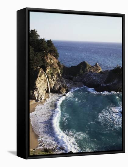 California, Big Sur Coast, Julia Pfeiffer Burns Sp, Mcway Falls-Christopher Talbot Frank-Framed Stretched Canvas