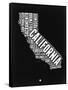 California Black and White Map-NaxArt-Framed Stretched Canvas