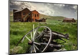 California, Bodie State Historic Park. Broken Wagon and Abandoned Buildings-Jaynes Gallery-Mounted Photographic Print