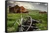 California, Bodie State Historic Park. Broken Wagon and Abandoned Buildings-Jaynes Gallery-Framed Stretched Canvas