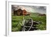 California, Bodie State Historic Park. Broken Wagon and Abandoned Buildings-Jaynes Gallery-Framed Photographic Print