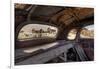 California, Bodie State Historic Park. Inside Abandoned Car Looking Out-Jaynes Gallery-Framed Photographic Print