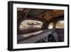 California, Bodie State Historic Park. Inside Abandoned Car Looking Out-Jaynes Gallery-Framed Photographic Print