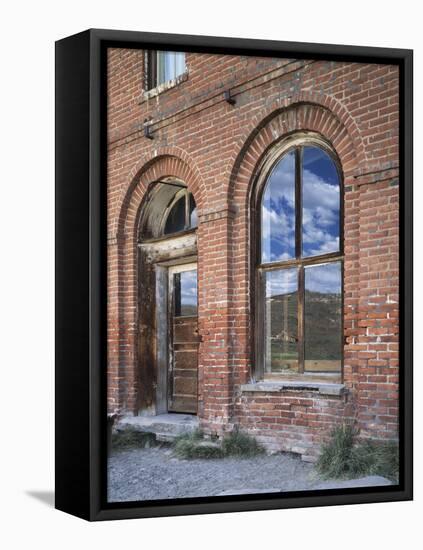 California, Bodie State Historic Park, Reflections in a Window-Christopher Talbot Frank-Framed Stretched Canvas