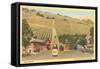 California Bottle of Champagne in Street, Paso Robles, California Wine Country-null-Framed Stretched Canvas