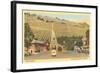 California Bottle of Champagne in Street, Paso Robles, California Wine Country-null-Framed Art Print