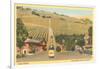 California Bottle of Champagne in Street, Paso Robles, California Wine Country-null-Framed Art Print